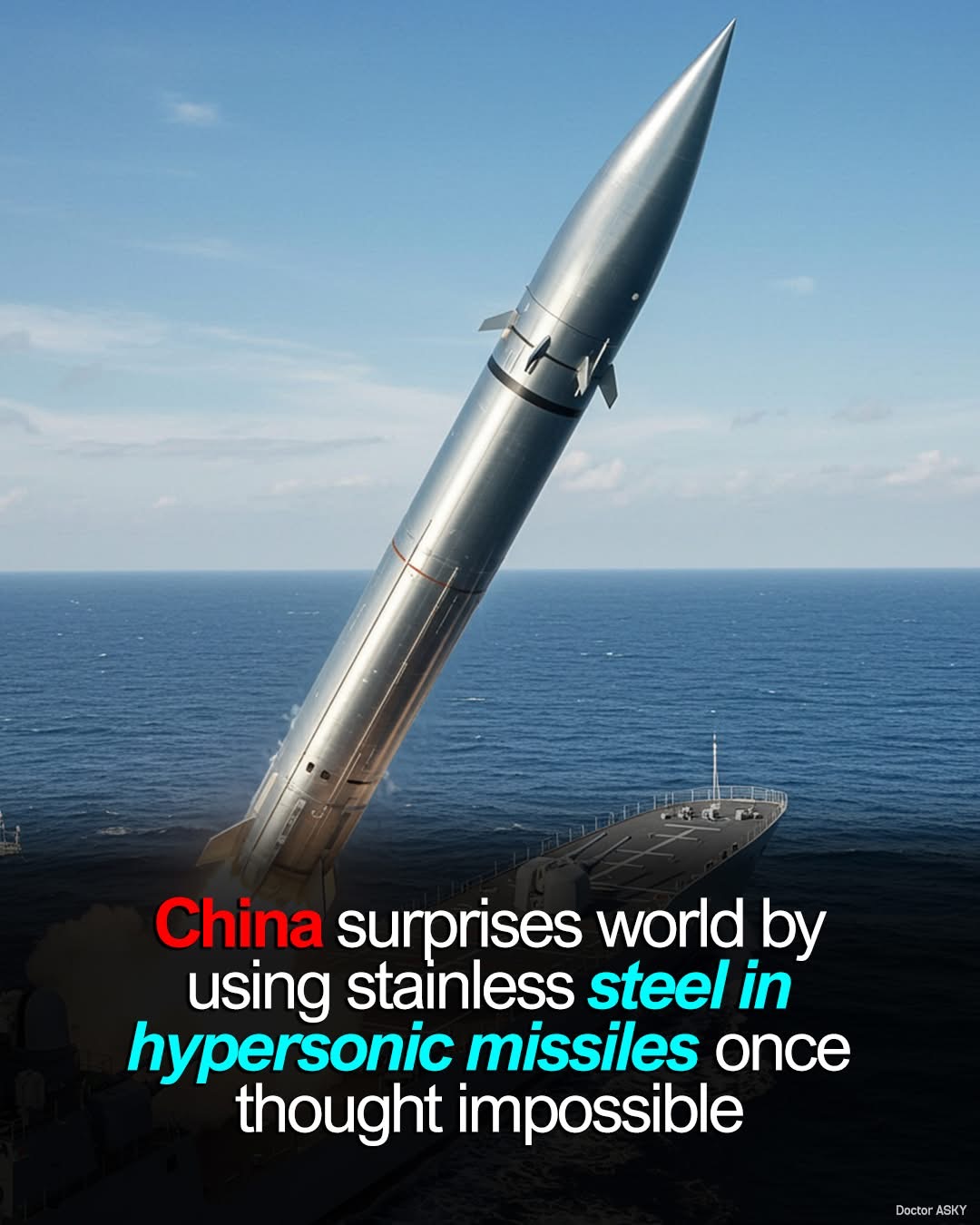 Chinese scientists have achieved a major engineering breakthrough by creating a hypersonic missile component using stainless steel