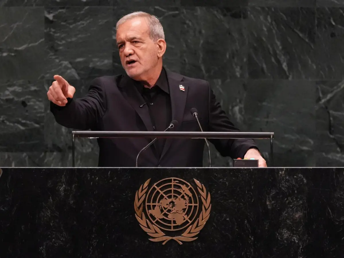 Iran will ‘never bend at the knee’, Pezeshkian tells UN in defiant wartime address